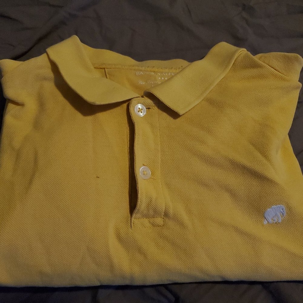 Banana Republic Factory Yellow Polo XXL Elephant